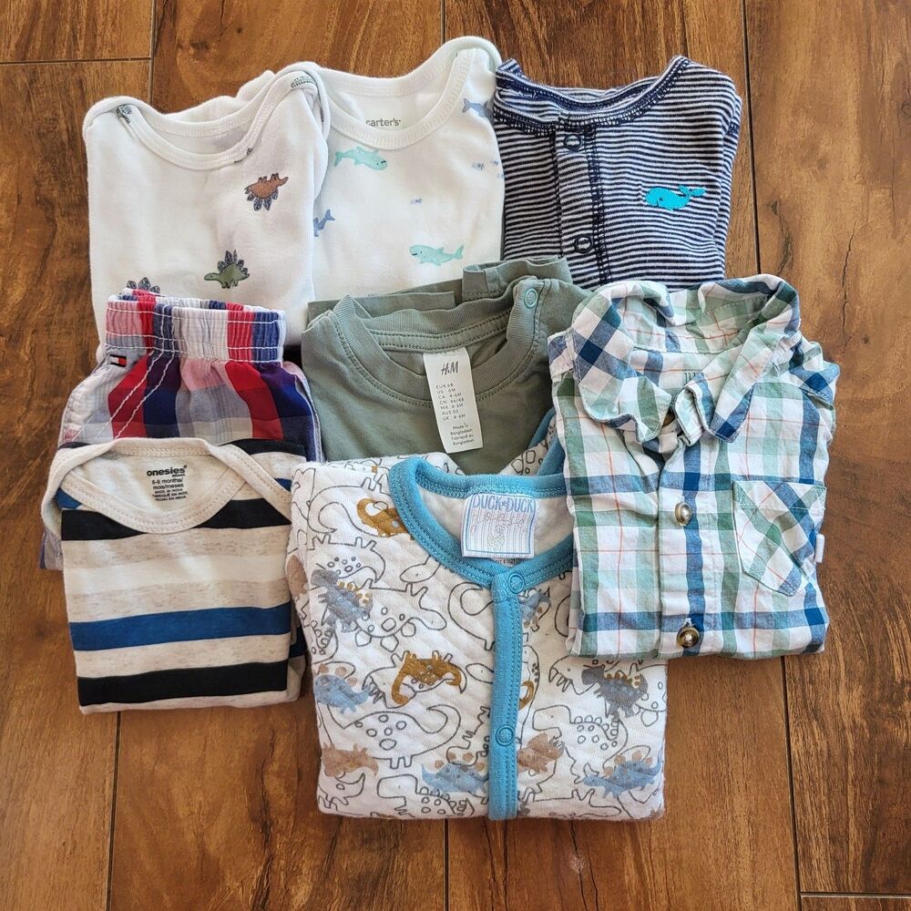Bundle Baby Boy Clothes Size 6-9 Months  Shorts Shirts Tommy Hilfiger Carters